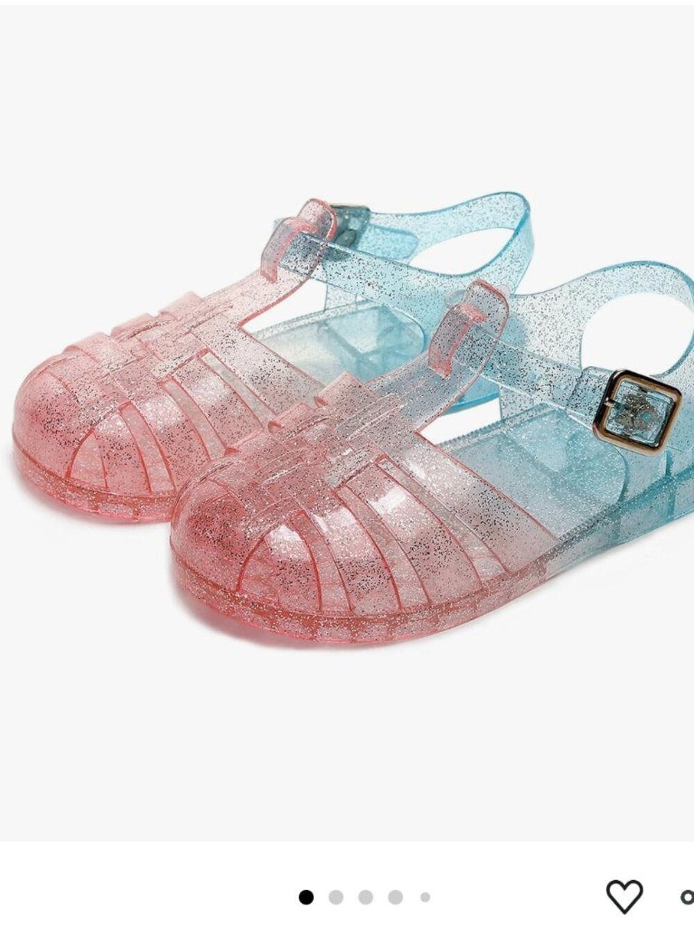 Toddler Girls Jelly Sandals Soft Rubber Sole Closed Toe Summer Shoes size 2